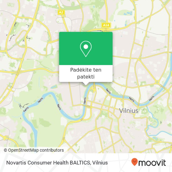 Novartis Consumer Health BALTICS žemėlapis