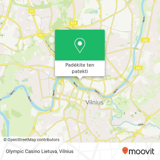 Olympic Casino Lietuva žemėlapis