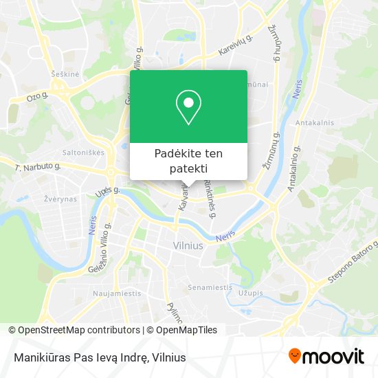 Manikiūras Pas Ievą Indrę žemėlapis