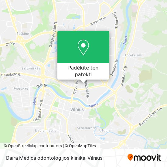 Daira Medica odontologijos klinika žemėlapis