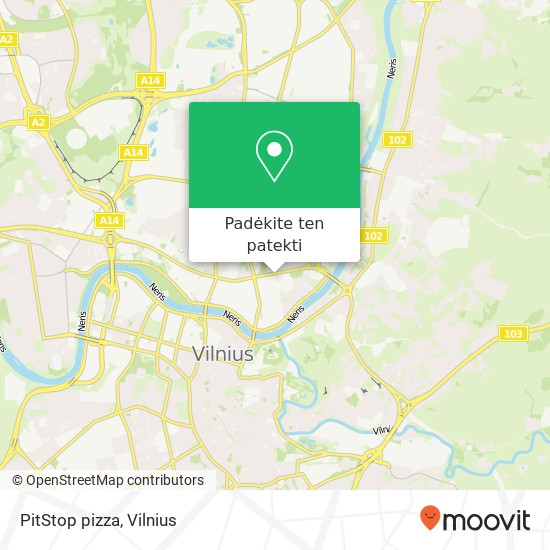 PitStop pizza žemėlapis