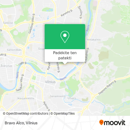 Bravo Alco žemėlapis