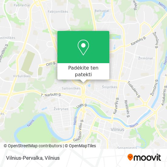 Vilnius-Pervalka žemėlapis