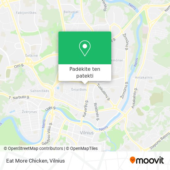 Eat More Chicken žemėlapis