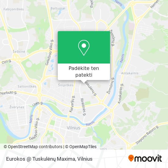 Eurokos @ Tuskulėnų Maxima žemėlapis
