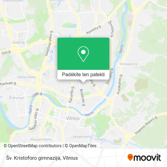 Šv. Kristoforo gimnazija žemėlapis