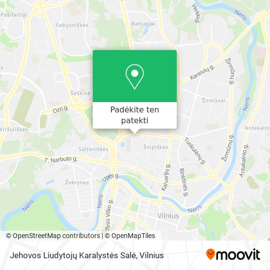 Jehovos Liudytojų Karalystės Salė žemėlapis