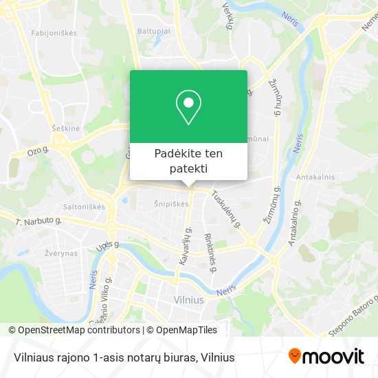 Vilniaus rajono 1-asis notarų biuras žemėlapis