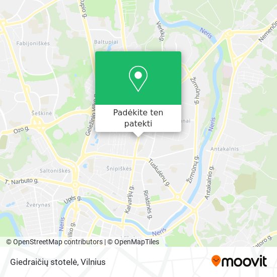 Giedraičių stotelė žemėlapis