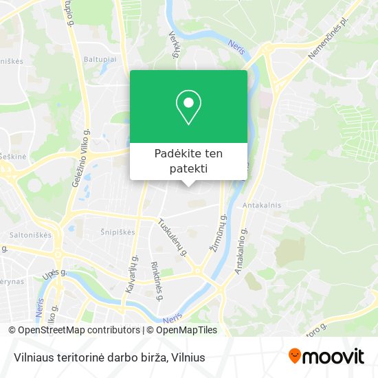 Vilniaus teritorinė darbo birža žemėlapis