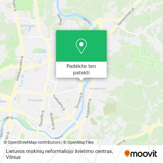 Lietuvos mokinių neformaliojo švietimo centras žemėlapis