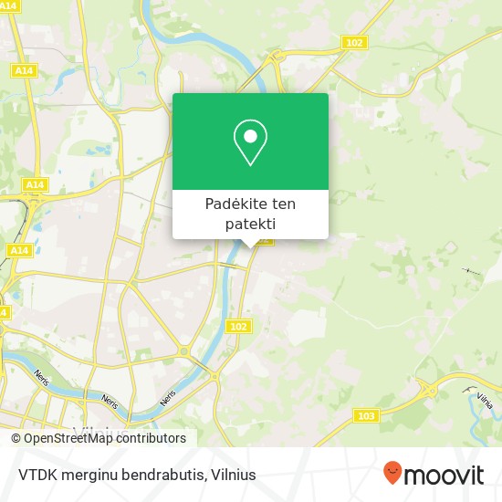 VTDK merginu bendrabutis žemėlapis