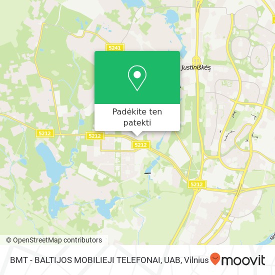 BMT - BALTIJOS MOBILIEJI TELEFONAI, UAB žemėlapis