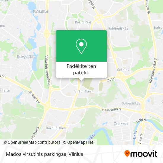 Mados viršutinis parkingas žemėlapis