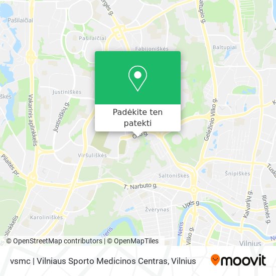 vsmc | Vilniaus Sporto Medicinos Centras žemėlapis