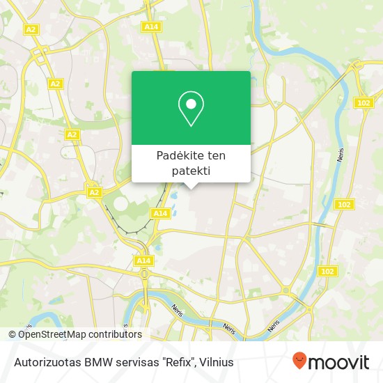 Autorizuotas BMW servisas "Refix" žemėlapis
