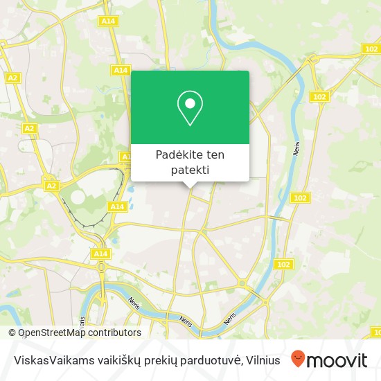 ViskasVaikams vaikiškų prekių parduotuvė žemėlapis