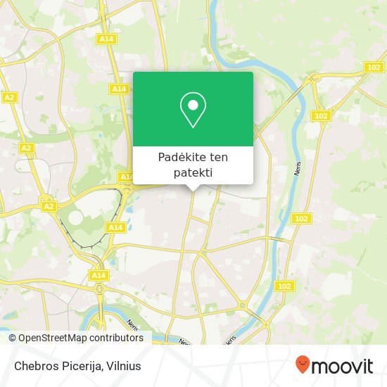 Chebros Picerija žemėlapis