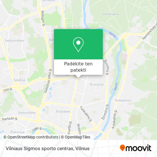 Vilniaus Sigmos sporto centras žemėlapis