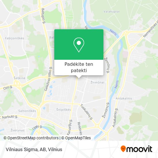 Vilniaus Sigma, AB žemėlapis