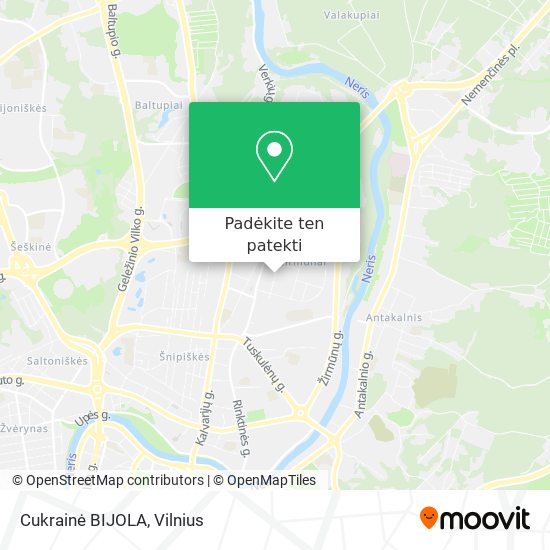 Cukrainė BIJOLA žemėlapis