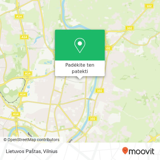 Lietuvos Paštas žemėlapis