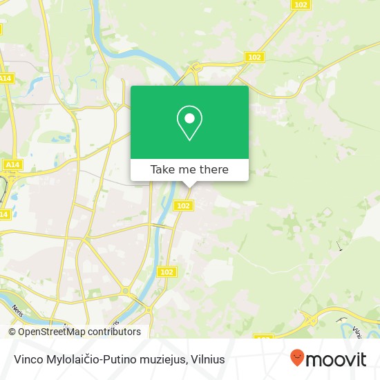 Vinco Mylolaičio-Putino muziejus žemėlapis