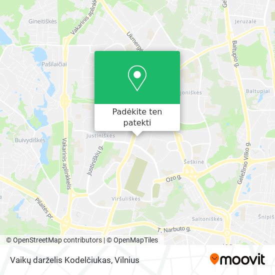 Vaikų darželis Kodelčiukas žemėlapis