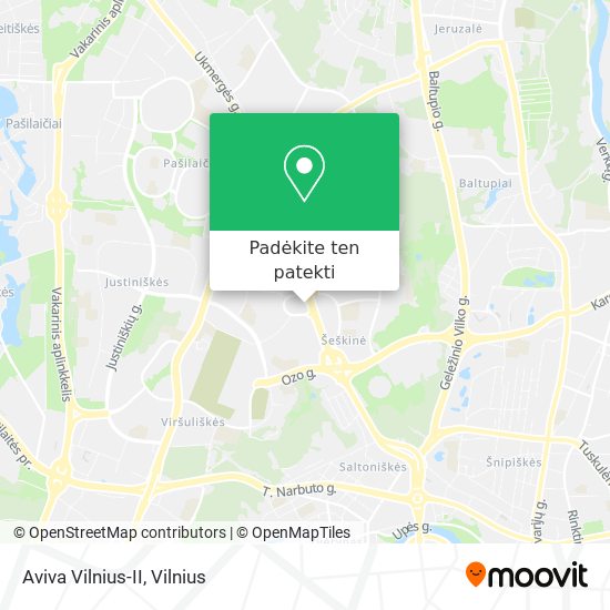 Aviva Vilnius-II žemėlapis