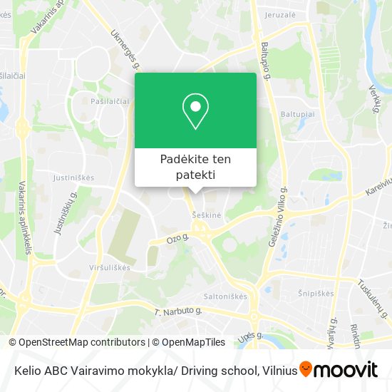 Kelio ABC Vairavimo mokykla/ Driving school žemėlapis