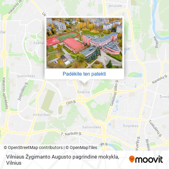 Vilniaus Žygimanto Augusto pagrindinė mokykla žemėlapis