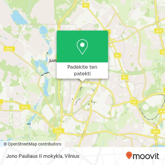 Jono Pauliaus II mokykla žemėlapis