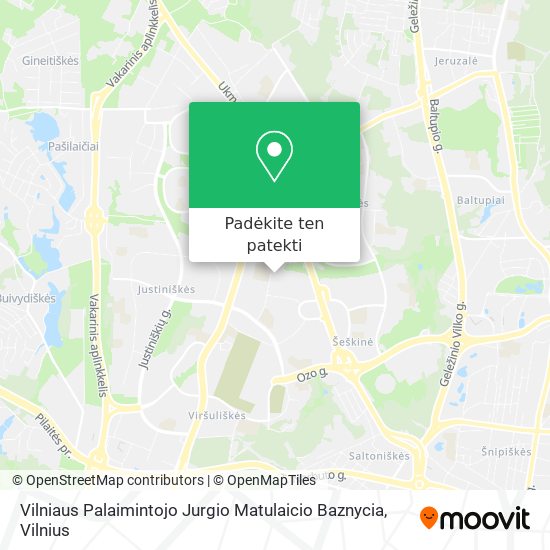 Vilniaus Palaimintojo Jurgio Matulaicio Baznycia žemėlapis