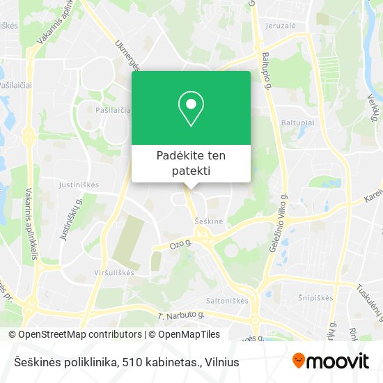 Šeškinės poliklinika, 510 kabinetas. žemėlapis