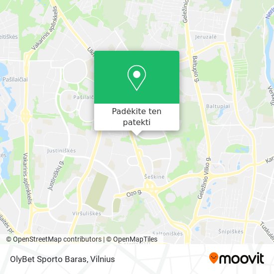 OlyBet Sporto Baras žemėlapis