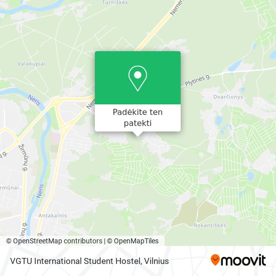 VGTU International Student Hostel žemėlapis