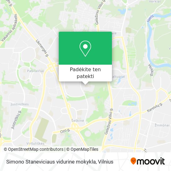 Simono Staneviciaus vidurine mokykla žemėlapis