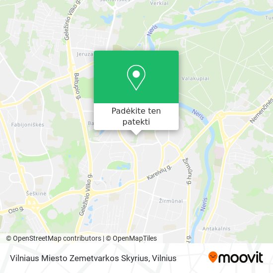 Vilniaus Miesto Zemetvarkos Skyrius žemėlapis