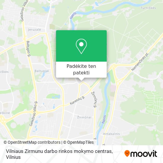 Vilniaus Zirmunu darbo rinkos mokymo centras žemėlapis