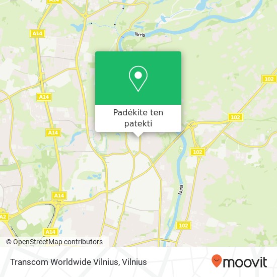 Transcom Worldwide Vilnius žemėlapis