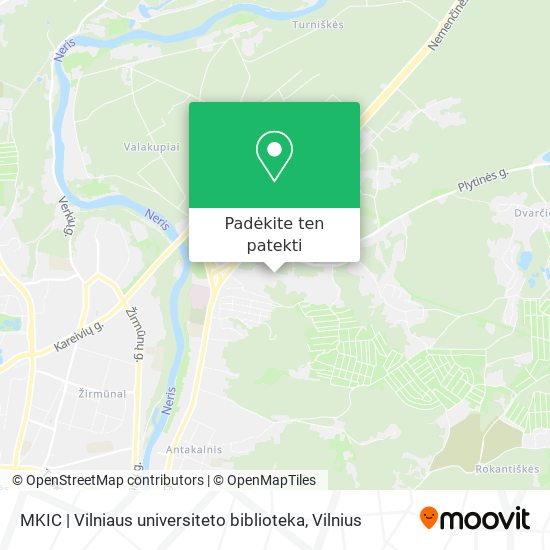 MKIC | Vilniaus universiteto biblioteka žemėlapis