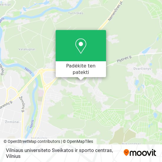 Vilniaus universiteto Sveikatos ir sporto centras žemėlapis