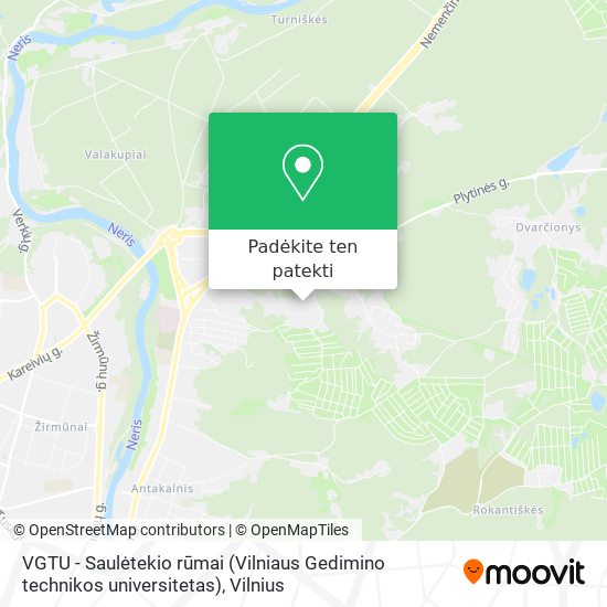 VGTU - Saulėtekio rūmai (Vilniaus Gedimino technikos universitetas) žemėlapis