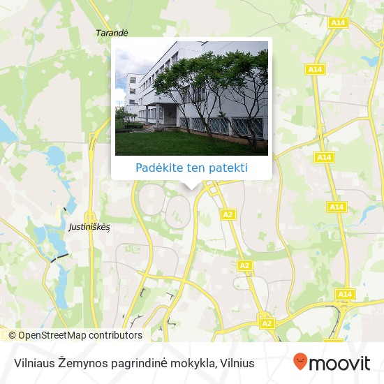 Vilniaus Žemynos pagrindinė mokykla žemėlapis