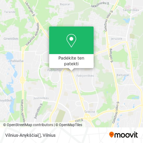 Vilnius-Anykščiai🚘 žemėlapis