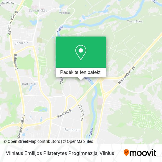 Vilniaus Emilijos Pliaterytes Progimnazija žemėlapis