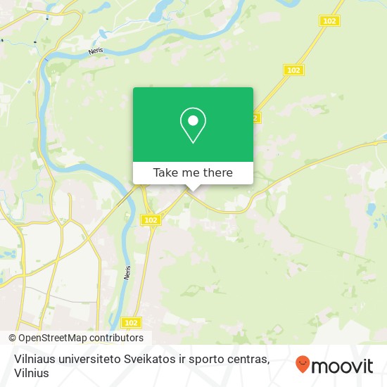 Vilniaus universiteto Sveikatos ir sporto centras žemėlapis