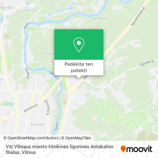 VšĮ Vilniaus miesto klinikinės ligoninės Antakalnio filialas žemėlapis
