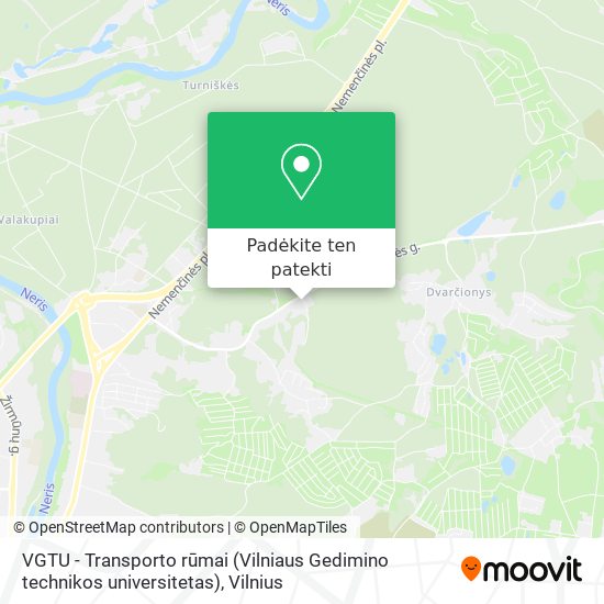 VGTU - Transporto rūmai (Vilniaus Gedimino technikos universitetas) žemėlapis