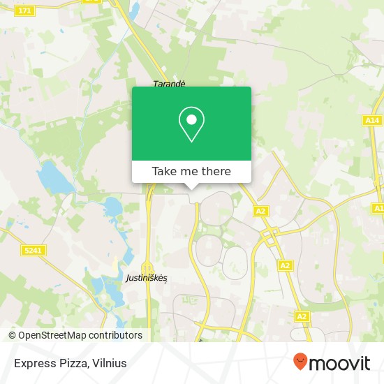 Express Pizza žemėlapis